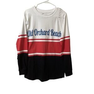 Old Orchard‎ Beach Women's Rugby Style Shirt S Beach Pool Athletic Oversized